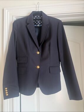 J. Crew Navy Dalton Blazer with Gold Buttons Size 4